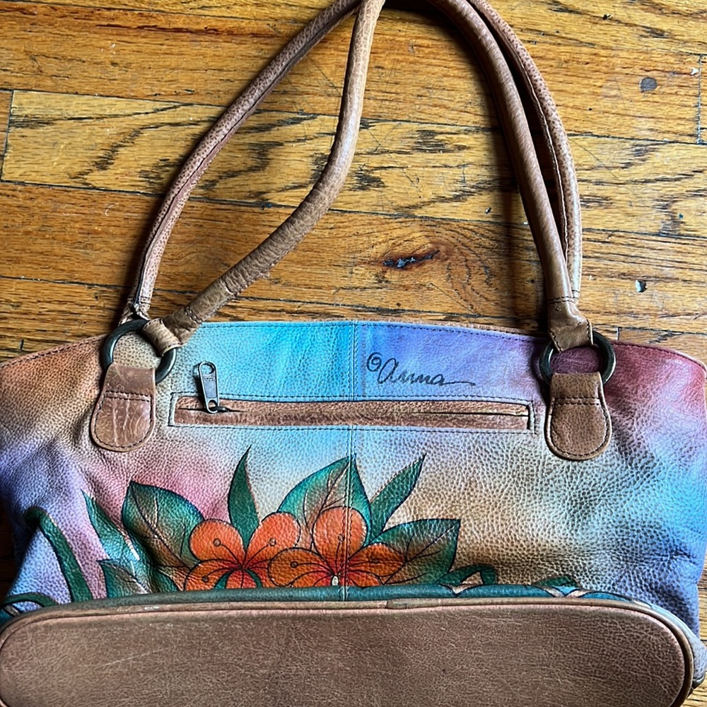 New Anuschka Genuine Leather Bag Hand Painted